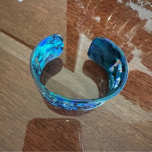 Filigree Cuff Bracelet by Belissima Blue Multi-color - Picture 3 of 4